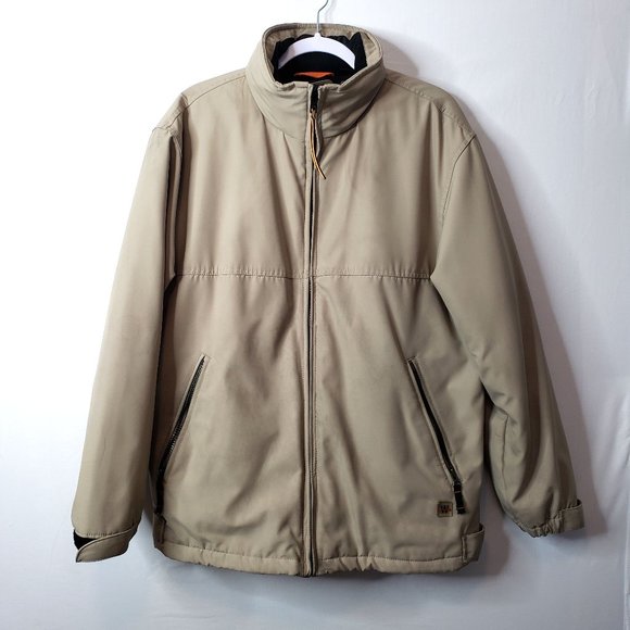 Weatherproof Other - WEATHERPROOF Khaki Full Zip Front Jacket Hood in Collar Mens Size S
